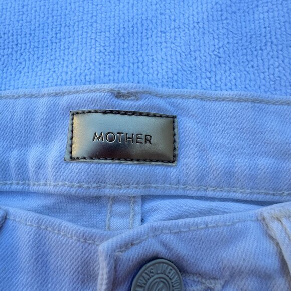 MOTHER Jeans Insider Crop Step Fray Stripe High Waist Cut Off Flare - 25 - Picture 7 of 13